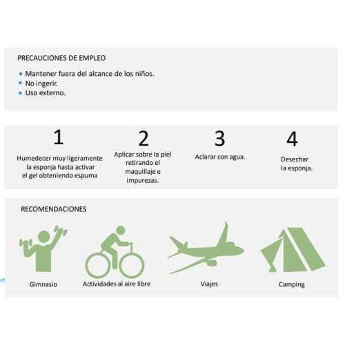 Esponjas Micelares Desmaquillantes 5X 20 uds Limpieza Facial PH 5.5