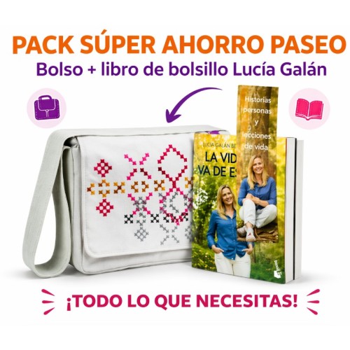 Pack súper ahorro paseo Lässig | Bolsa cambiador + libro Lucía Galán maternidad