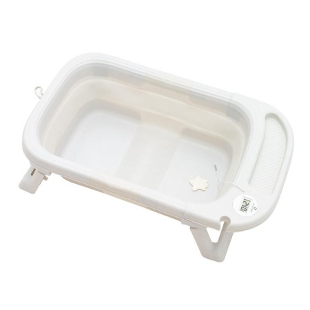 Bañera Plegable Beige con Hamaca OLMITOS – Compacta y Segura para Bebés