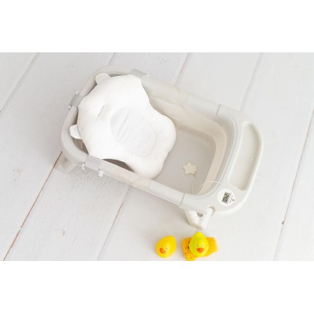 Bañera Plegable Beige con Hamaca OLMITOS – Compacta y Segura para Bebés