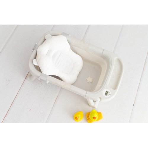 Bañera Plegable Beige con Hamaca OLMITOS – Compacta y Segura para Bebés