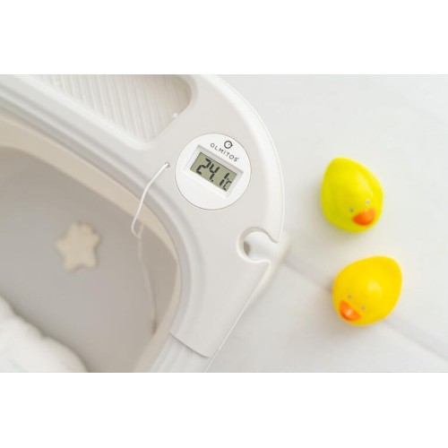 Bañera Plegable Beige con Hamaca OLMITOS – Compacta y Segura para Bebés