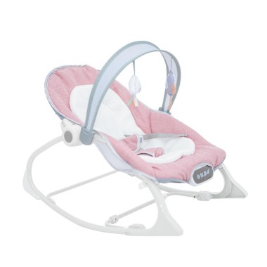 Hamaca Multifunción Rosa 2 en 1 OLMITOS con Vibración y Arco de Juegos – Confort y Entretenimiento para tu Bebé
