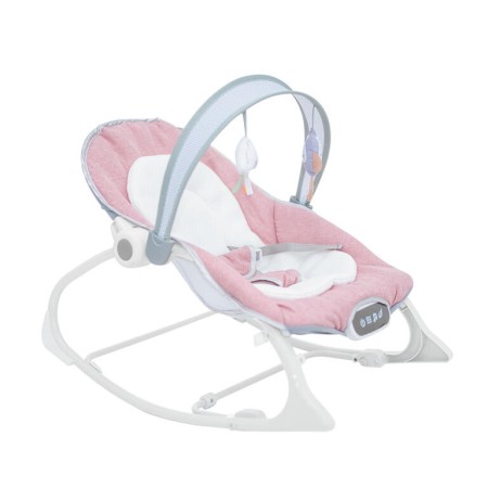 Hamaca Multifunción Rosa 2 en 1 OLMITOS con Vibración y Arco de Juegos – Confort y Entretenimiento para tu Bebé