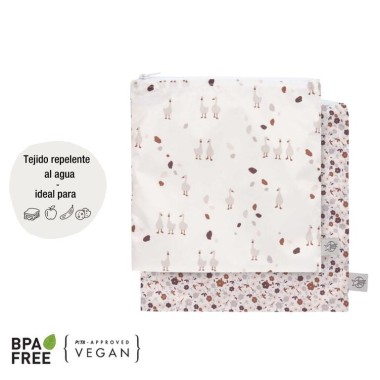 Bolsa de Alimentos Reutilizable Flowers 2 Pcs LÄSSIG – Prácticas, Seguras y Ecológicas
