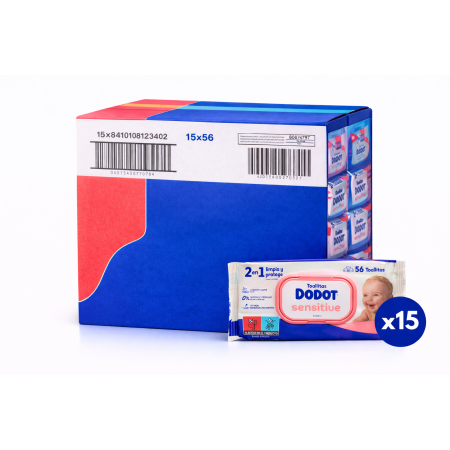 pack bebé dodot sensitive 15x56 toallitas mustela gel 500 ml champú 200 ml crema 100 ml cuidado completo