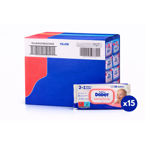 pack bebé dodot sensitive 15x56 toallitas mustela gel 500 ml champú 200 ml crema 100 ml cuidado completo