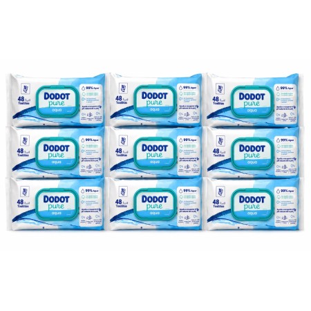Toallitas Dodot Aqua Pure con Tapita Pack Ahorro 432 Uds (9x48) – Máxima Pureza y Suavidad para tu Bebé