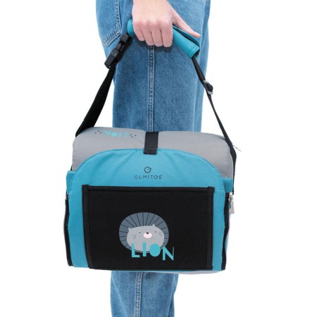 Asiento Elevador Lion Plegable Olmitos para Bebé | Silla Portátil con Arnés y Bolsillo