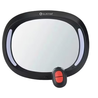 Espejo Retrovisor Infantil LED Olmitos con Control Remoto | Vigilancia Bebé Coche 360º