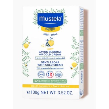 Jabón Vegetal Mustela Cold Cream 100 g | Limpieza nutritiva para piel seca del bebé