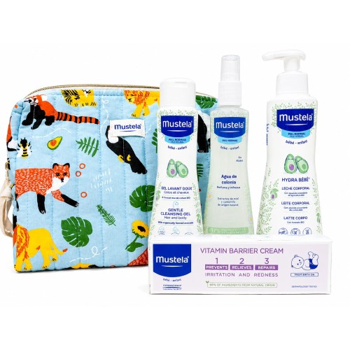 Neceser Mustela Jungla 4 Productos | Kit Básico Bebé Mustela