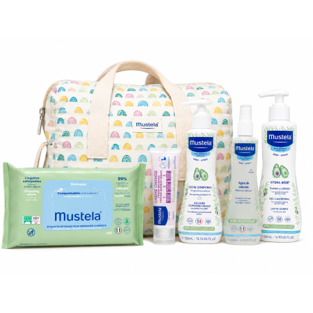 Bolsa Paseo Mustela Little Moments | Kit Completo Bebé con Productos Mustela