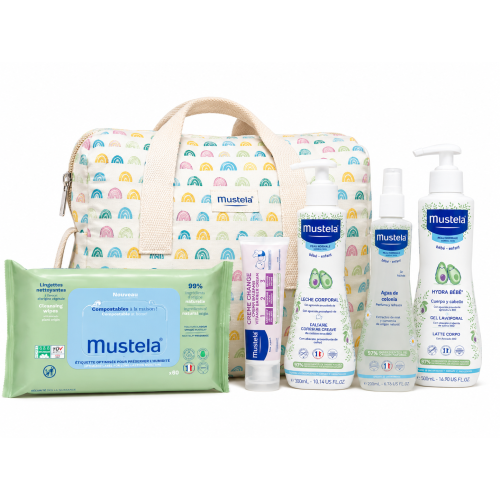 Bolsa Paseo Mustela Little Moments | Kit Completo Bebé con Productos Mustela