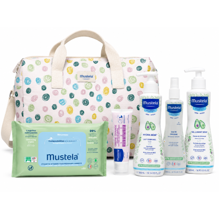 Bolsa Paseo Mustela Little Moments | Kit Completo Bebé con Productos Mustela