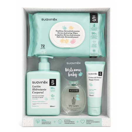 Canastilla Cosmética Infantil blanca Suavinex – Set Completo Higiene y Cuidado del Bebé