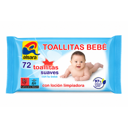 Toallitas Bebé Alsara 72 uds | Suavidad y limpieza diaria para tu bebé