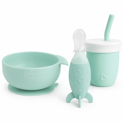 Pack Súper Ahorro Bebé Chicco & Dodot Sensitive | Alimentación Silicona + Higiene + 10x56 Toallitas