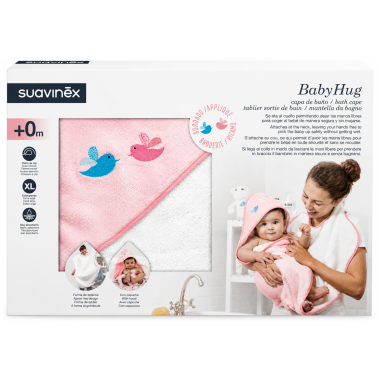 Capa de Baño Suavinex BabyHug Rosa XL | Suavidad y confort para tu bebé