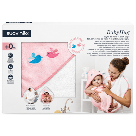 Capa de Baño Suavinex BabyHug Rosa XL | Suavidad y confort para tu bebé