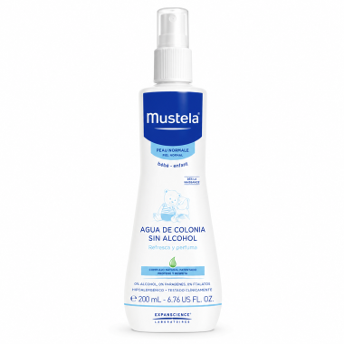 Agua de Colonia Mustela Sin Alcohol 200 ml | Fragancia suave y fresca para bebé