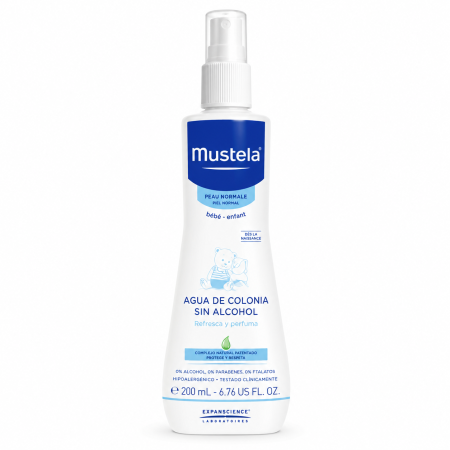 Agua de Colonia Mustela Sin Alcohol 200 ml | Fragancia suave y fresca para bebé