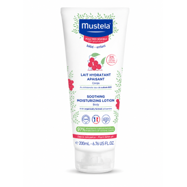 Leche Hidratante Calmante Mustela 200 ml | Hidratación y alivio para piel muy sensible del bebé