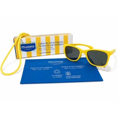 Gafas de Sol Mustela Polarizadas Ecológicas 3-5 Años | Con cordón de sujeción, funda y pañito de limpieza