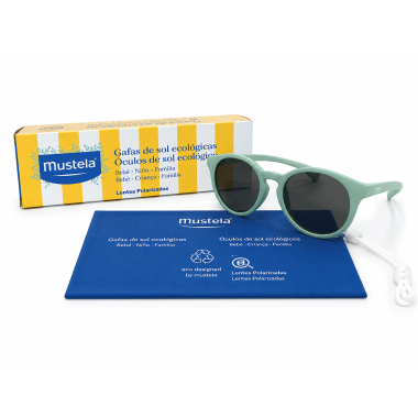 Gafas de Sol Mustela Polarizadas Ecológicas 6-10 Años | Con cordón de sujeción, funda y pañito de limpieza