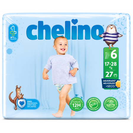 Chelino Talla 5 Pañales Bebé 13-18 kg | Máxima Absorción 12H y Protección Antifugas