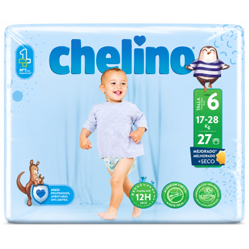 Chelino Talla 5 Pañales Bebé 13-18 kg | Máxima Absorción 12H y Protección Antifugas