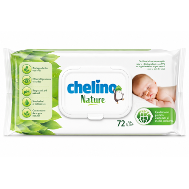 Toallitas Chelino Nature 72 Unidades | Suavidad, frescura y cuidado natural