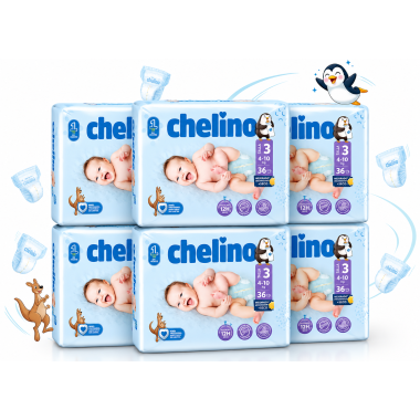 Pack Ahorro Chelino Talla 3 (4-10 kg) | Protección, suavidad y hasta 12h seco para tu bebé