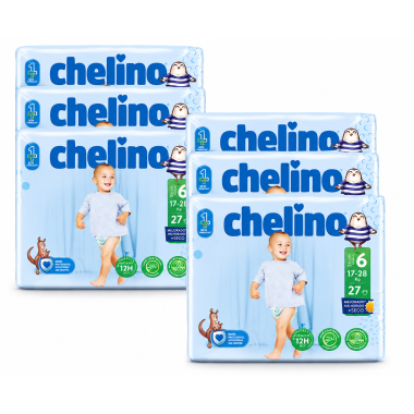 Pack Ahorro Chelino Talla 6 (17-28 kg) | Máxima comodidad y protección para los peques más grandes