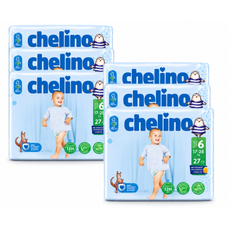 Pack Ahorro Chelino Talla 6 (17-28 kg) | Máxima comodidad y protección para los peques más grandes