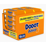 Dodot Básico Toallitas Bebé Pack Ahorro 18x54 | Limpieza suave y práctica para el cuidado diario del bebé