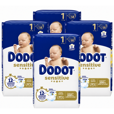 Dodot Sensitive Talla 1 – Nº1 en ventas y máxima protección para recién nacidos