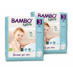 Pack Ahorro Bambo Nature Talla 3 Ecológicos 56 Pañales (2x28) | Máxima Suavidad y Protección Natural
