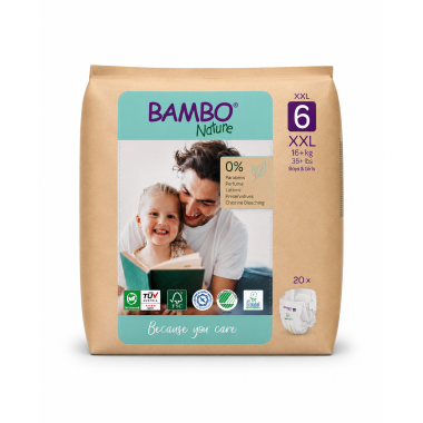 Bambo Nature Talla 6 Ecológicos 20 Pañales | Protección Natural para Niños Activos