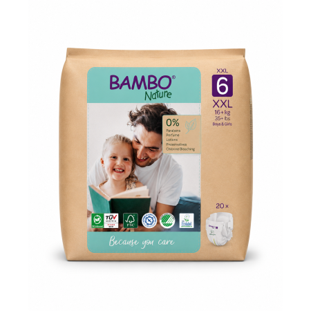 Bambo Nature Talla 6 Ecológicos 20 Pañales | Protección Natural para Niños Activos