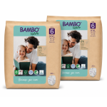 Pack Ahorro Bambo Nature Talla 6 Ecológicos 40 Pañales (2x20) | Protección Natural para Niños Activos
