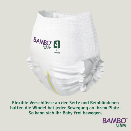 Bambo Nature Pants Entrenamiento Ecológicos Talla 6 (+15 kg) Pack Ahorro 36 Uds (2x18) – Autonomía, Comodidad y Cuidado Natural
