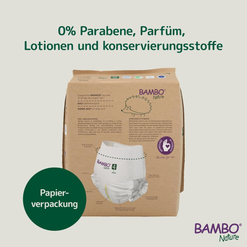 Bambo Nature Pants Entrenamiento Ecológicos Talla 6 (+15 kg) Pack Ahorro 36 Uds (2x18) – Autonomía, Comodidad y Cuidado Natural