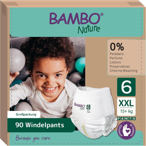 Bambo Nature Pants Entrenamiento Ecológicos Talla 6 (+15 kg) Pack Ahorro 36 Uds (2x18) – Autonomía, Comodidad y Cuidado Natural