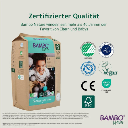 Bambo Nature Pants Entrenamiento Ecológicos Talla 6 (+15 kg) Pack Ahorro 36 Uds (2x18) – Autonomía, Comodidad y Cuidado Natural