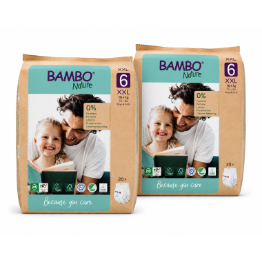 Bambo Nature Pants Talla 6 Ecológicos 36 Uds (2x18) | Tipo Braguita Cómodo y Fácil de Usar