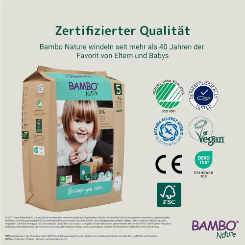 Bambo Nature Pants Entrenamiento Ecológicos Talla 5 (11-16 kg) Pack Ahorro 38 Uds (2x19) – Autonomía, Comodidad y Cuidado Natura