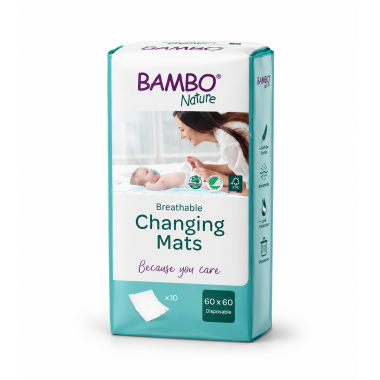 Cambiadores Bambo Nature 60x60 cm 10 Unidades | Protección Higiénica y Alta Absorción para el Bebé