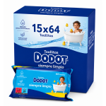 Dodot Siempre Limpio 15x64 Toallitas | Pack Ahorro Dermatológicamente Testado para la Limpieza Diaria del Bebé