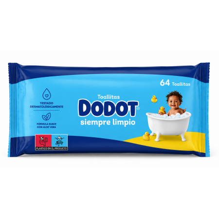 Toallitas Dodot Azul Pack 960 Toallitas (15x64) – Limpieza Suave y Protección para la Piel